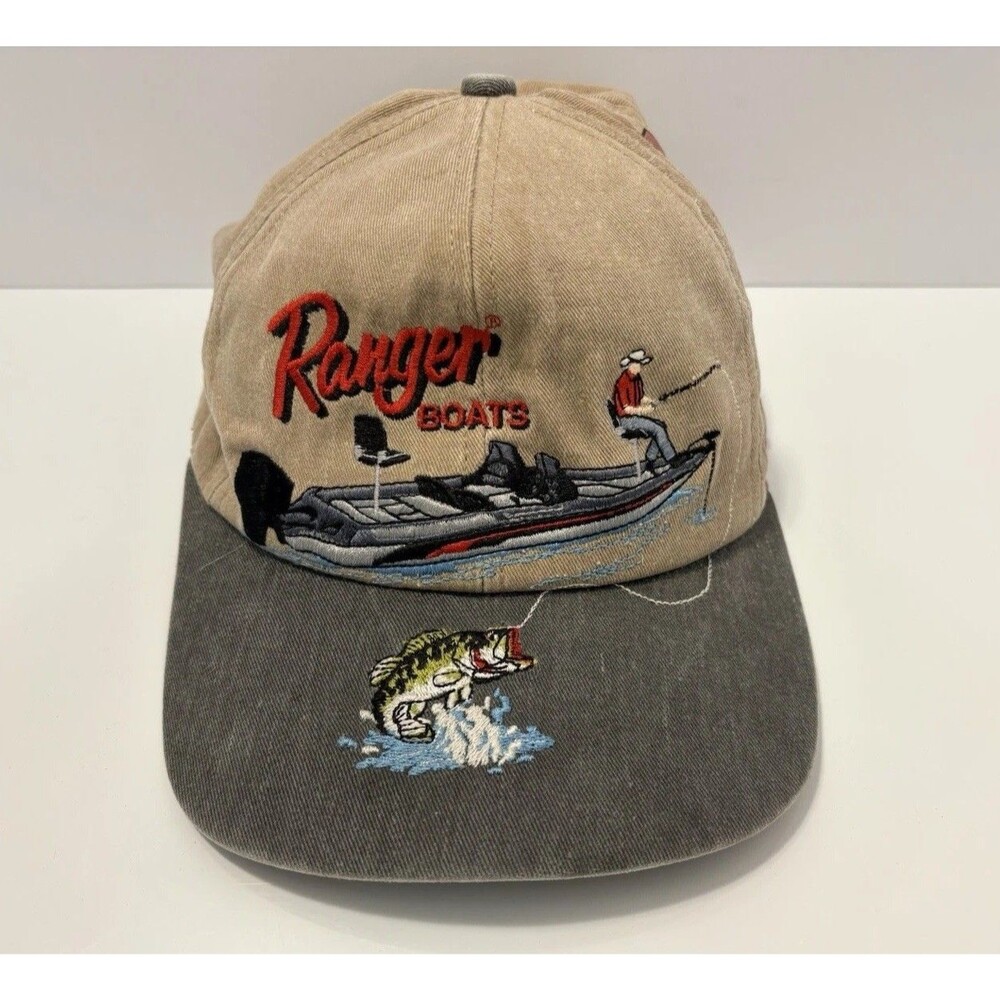 VTG Ranger Boats Hat Cap Snapback Comanche Bass Fishing USA Made Genuine Ranger